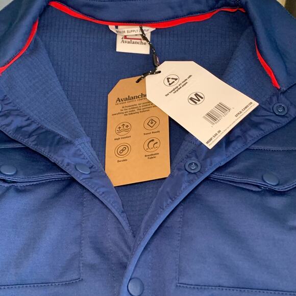 AVALANCHE OUTDOOR SUPPLY COMPANY Men’s Long Sleeve Snap Front Closure Shirt Sz.M - Picture 3 of 16